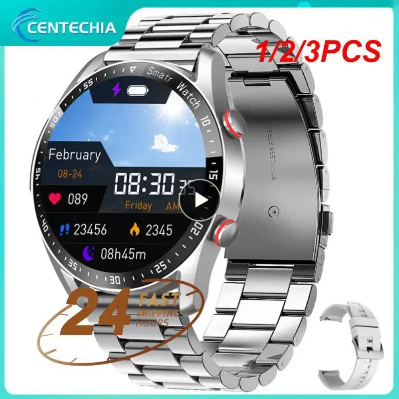 시계 1/2/3pcs New Call Smart Watch Men 방수 스포츠 피트니스 추적기 날씨 디스플레이 맨 스마트 워치