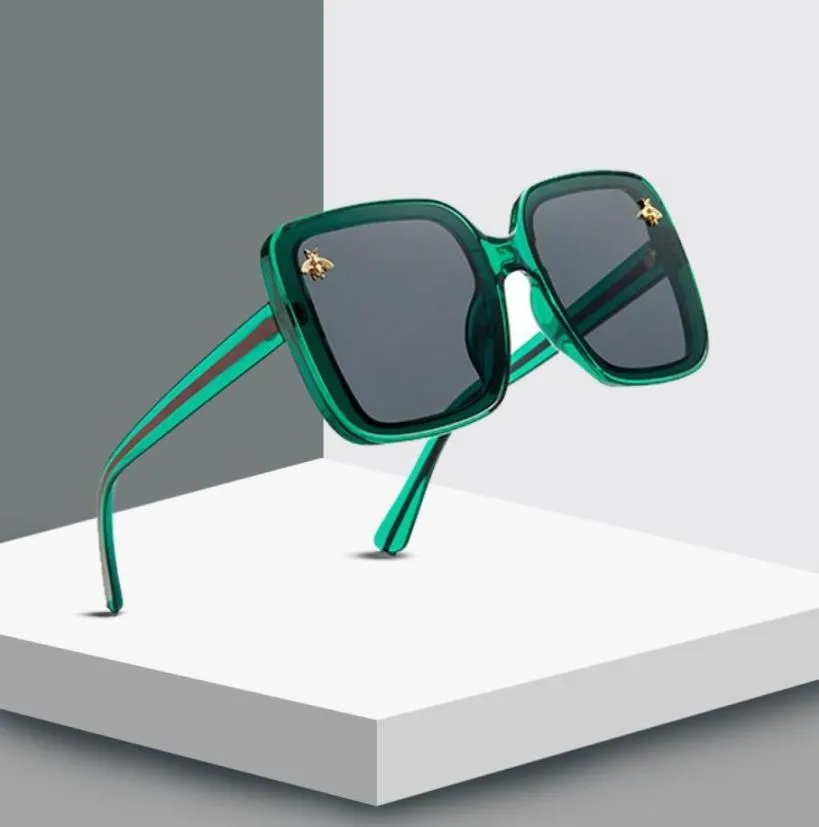 Mxdmy 2020 moda quadrado quadro abelha óculos de sol das mulheres dos homens designer vintage óculos de sol tons vintage oculos4001847
