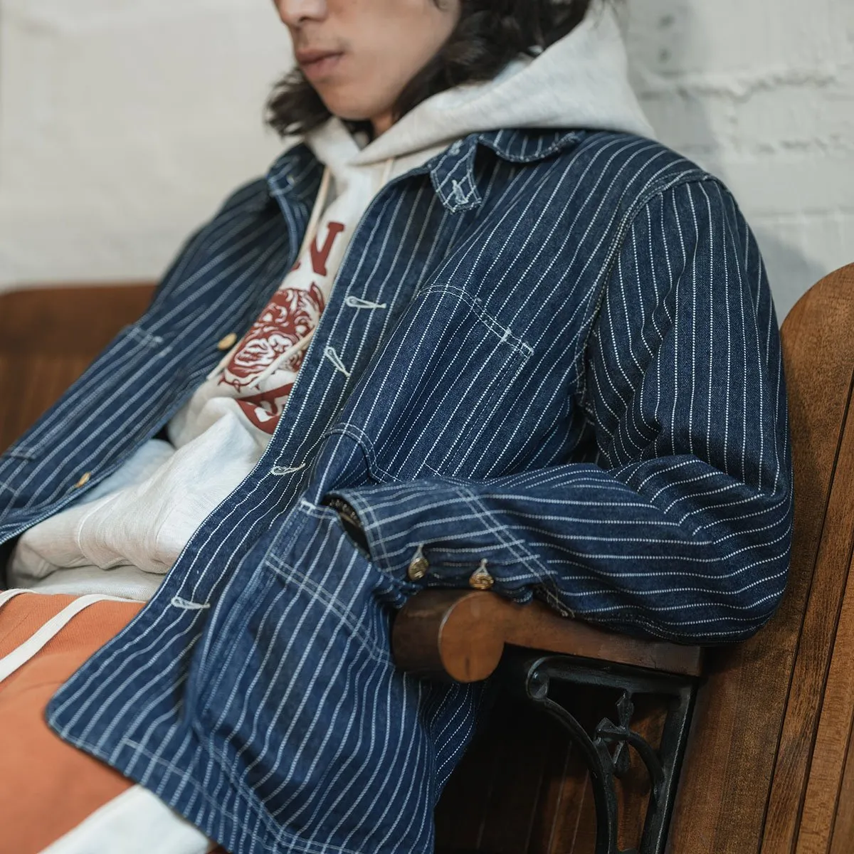 DHgate.com:1930s Vintage Mens Workwear Railway Denim Coat