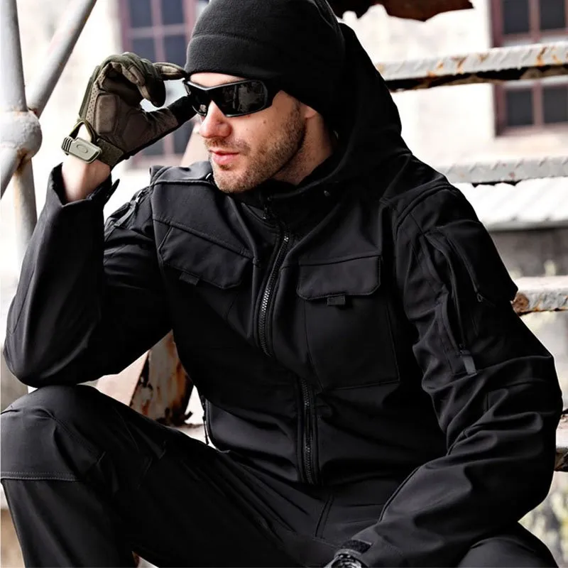 Mens Waterproof Tactical Jacket: Shark Skin Soft Shell Military