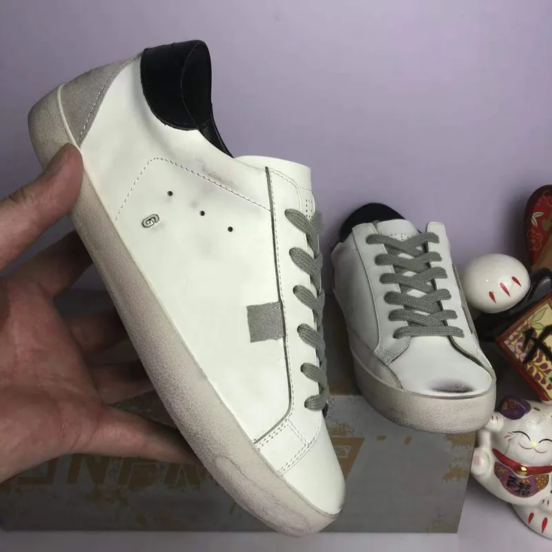 2024 Casual Shoes Customers Golden Super Gooseity Star Italy Brand Sneakers Super Star luxury Dirtys Sequin White Do-old Dirty Designer Sneakers With Box 201245