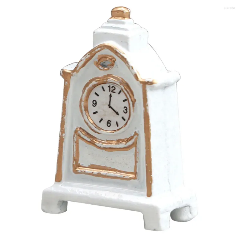 Orologi da tavolo Mini House Orologio a pendolo Stile vintage Modello di simulazione Ornamento