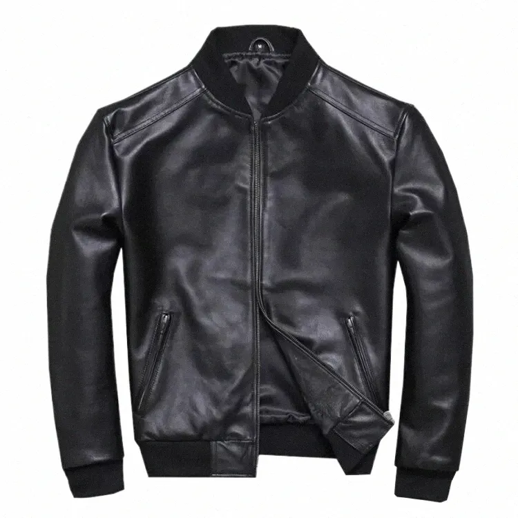 Tcyeek Real Leather Jacket Men kläder 2020 Streetwear Fi Mens Sheepskin Short Coat Slim Fit 5xl äkta läderrockar U352 H88C#