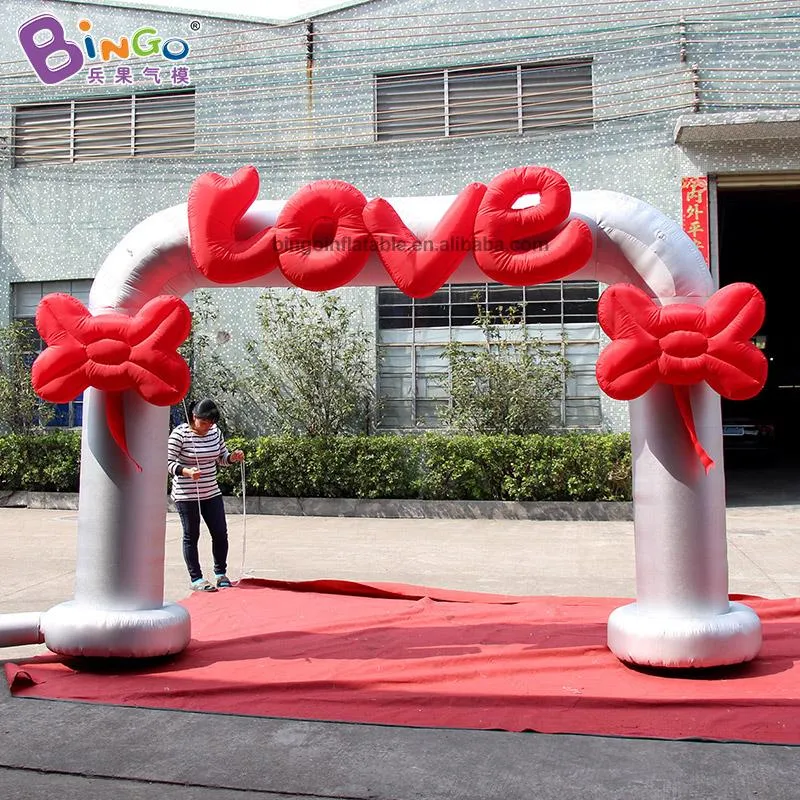 Nuovo design pubblicitario gonfiabile amore arhces ingresso arco porte ad arco per la decorazione di San Valentino giocattoli Sport001