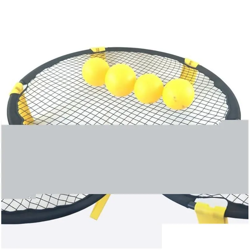 Balles de tennis de table Mini Beach Volleyball Spike Ball Game Set Sports d'équipe en plein air Spikeball Lawn Fitness Equipment Net Drop Delivery Dh7Kz