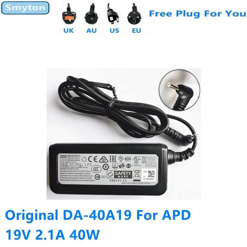 Adapter Original AC Adapter Ladegerät für APD 19V 2,1A 40W DA40A19 Laptop Netzteil