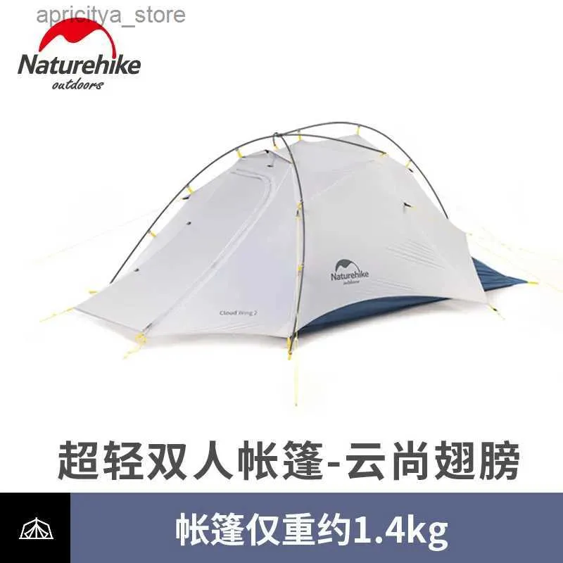 Tents and Shelters Naturehike New Arrive Cloud Up Wing Cuben Fiber 2 Person Camping Tent Ultralight 15D ProfssIonal Asia Outdoor Gold Award Tent