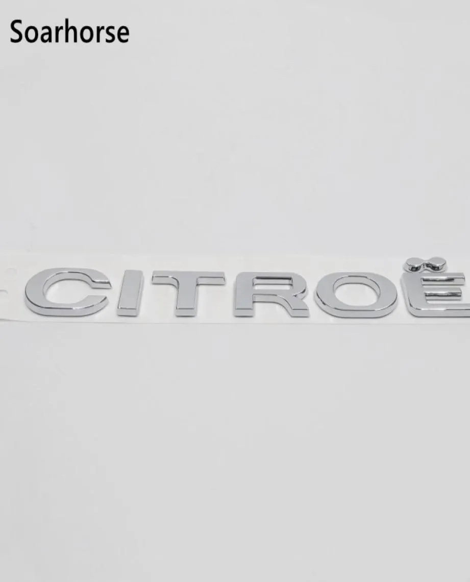 Emblema de letras 3D para logotipo Citroen Placa de identificação do porta-malas traseiro do carro para Citroen C1 C2 C3 C4 C5 Picasso1764542