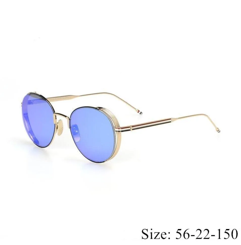 Lunettes de soleil Vintage Petit Alliage Rond TB106 Unique Coupe-Vent Conception Polarisée Revêtement Lentille Femmes Homme LunettesSunglassesSunglasse1773979