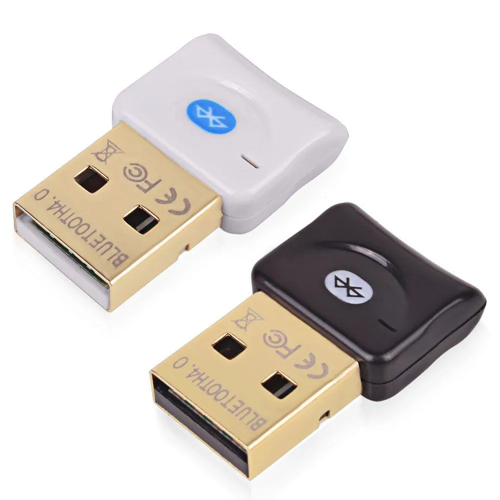 Adaptateurs réseau Adaptateur Bluetooth sans fil V 4.0 double mode USB Dongle Mini adaptateur récepteur d'ordinateur émetteur 50 pièces/lot Drop Del Otf6H