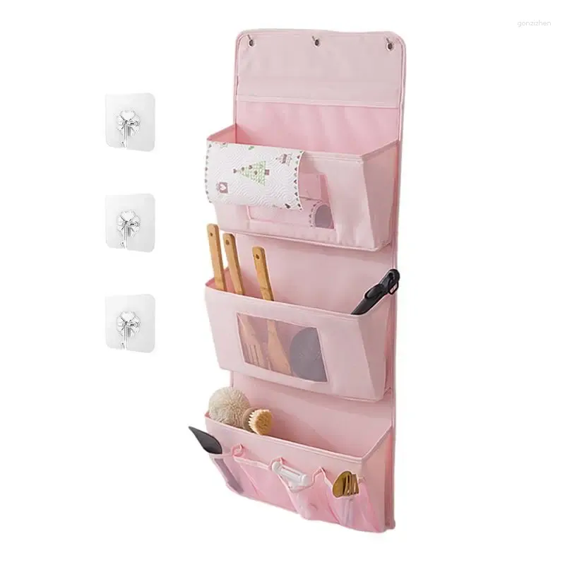 Sacs de rangement Organisateurs de porte et organisateur au-dessus de la pièce Sac mural de grande capacité Support pour animaux en peluche