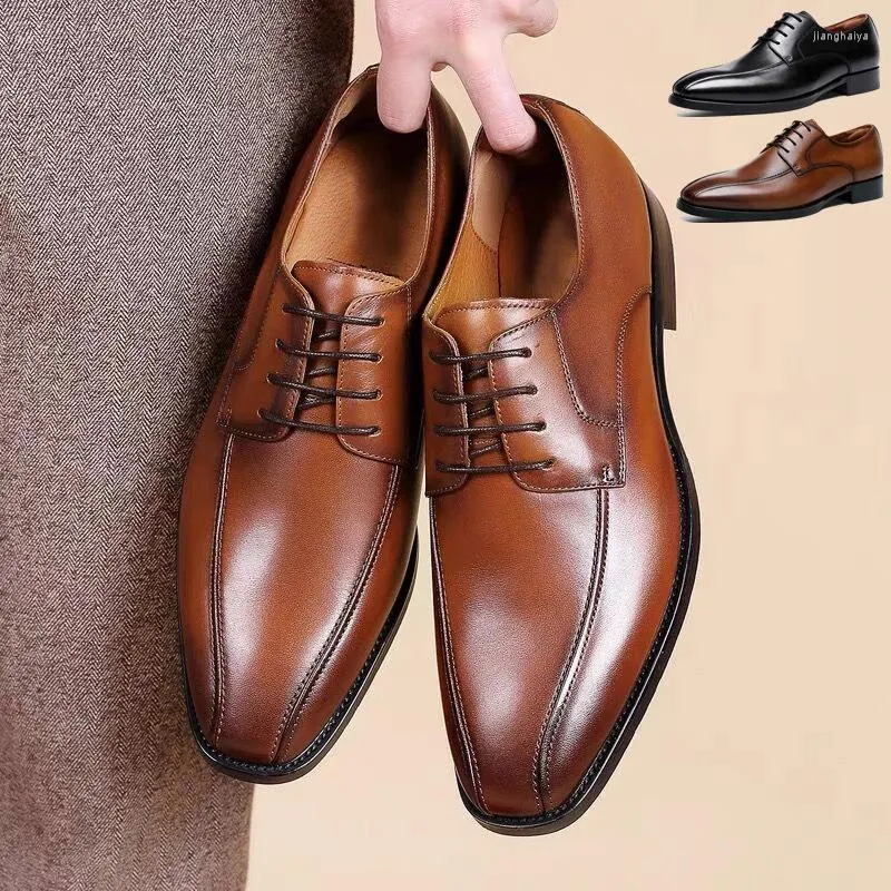 Casual Shoes Fashion Autumn Polishing Elegant Social Men Business Dress Shoe Flat Party Wedding Zapatos