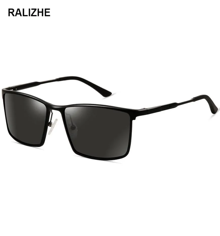 Ralizhe 2019 New Brand Designer Men039s偏光豪華なサングラス長方形ブラックドライビングスポーツアンティグラアサングラスガファス6167125