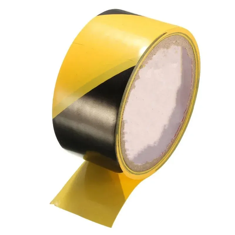 2024 ANPWOO 45mm Black and Yellow Self Adhesive Hazard Warning Safety Tape Marking Safety Soft PVC tape