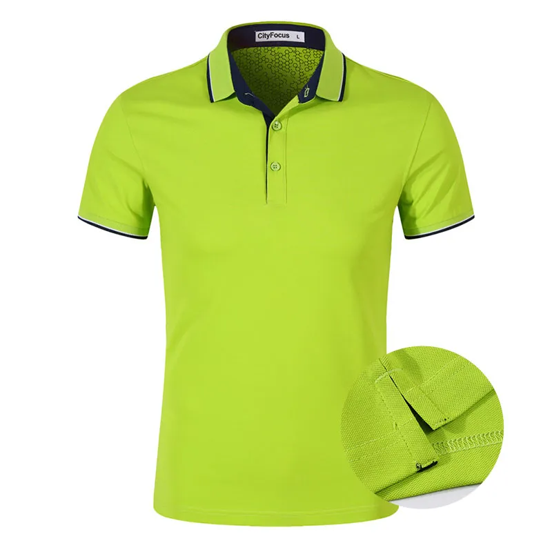 Nouveau POLO d'affaires haut de gamme 190g40 super cool bleu fine balle de coton choix de Golf CF551 hommes à manches courtes cool coton mince décontracté chemise pour hommes d'affaires