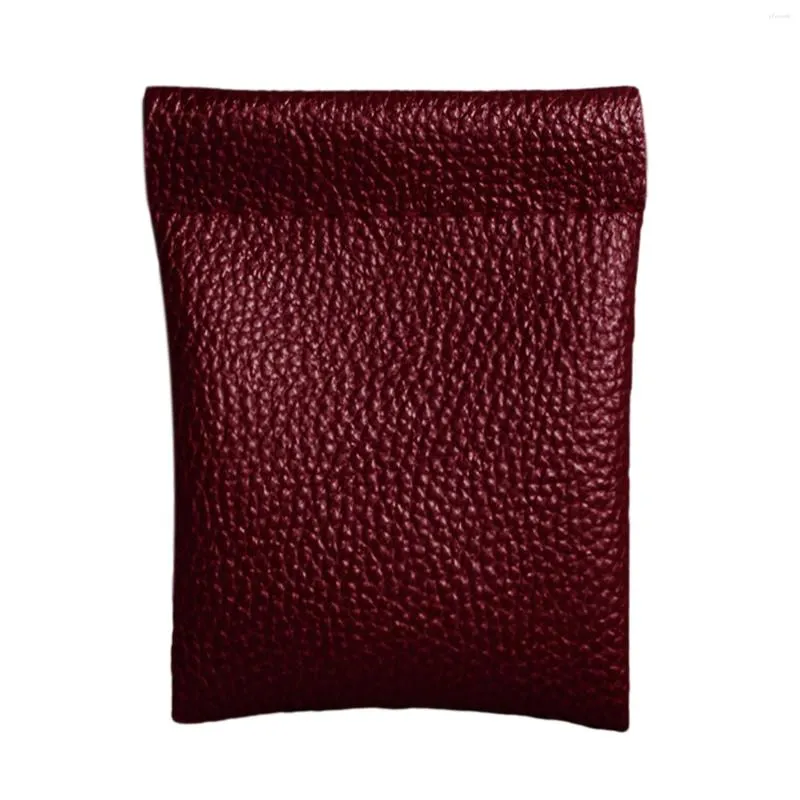 Sacs à cosmétiques, petite pochette en cuir PU à fermeture automatique, facile à nettoyer, porte-rouge à lèvres polyvalent, étui pour femmes, bijoux de toilette