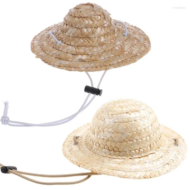 Appareil de chien Paille du chapeau de compagnie pour chat avec sangle réglable Sombrero Taille S /