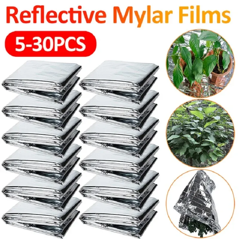 Filmer 530st Silver Mylar Mycket reflekterande filmer 210x120cm för odling av folie Tältrum Garden växthus jordbruk ökar växttillväxten