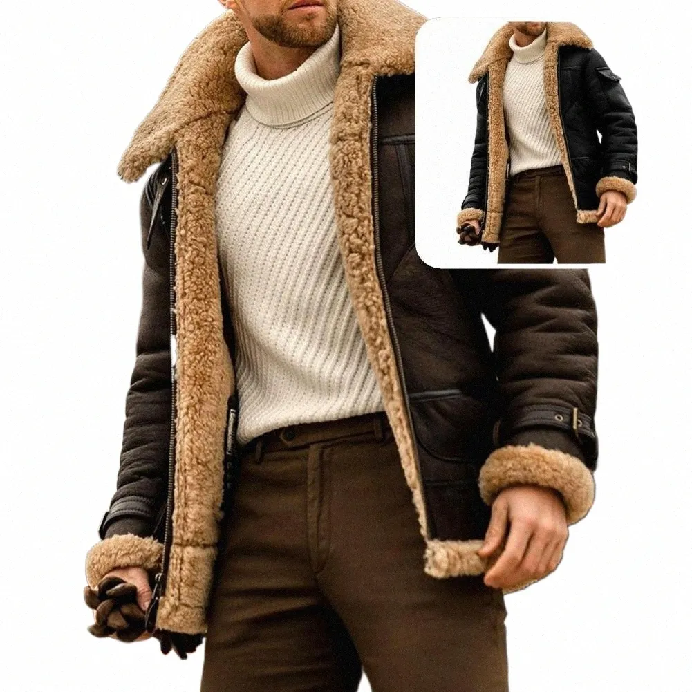 Mężczyźni płaszcza kurtka poliestrowa miękka, odporna na zimno ładne utrzymanie ciepła płaszcz męski c1ey#
