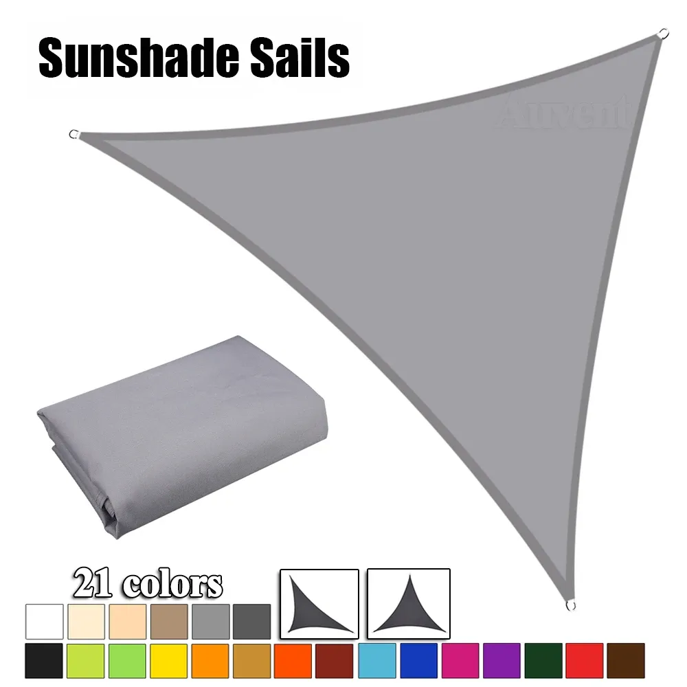 Nets Multisize Triangle Sun Shade Sail Sail Outdoor Garden Patio Party Sungreen Suning Sun Pool for Beach Camping Pool