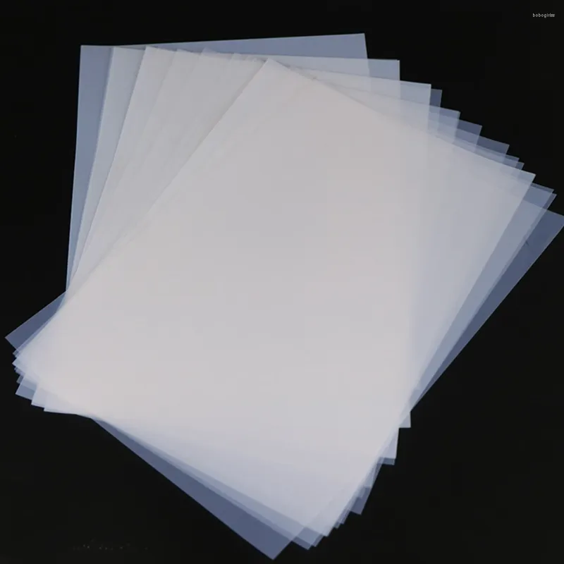 Adesivos de janela 50 folhas de papel de filme a3/a4transparente para impressora jato de tinta impressão de tela de seda filmes decorativos transparentes