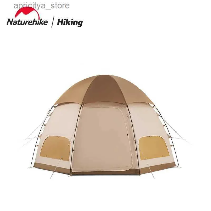 Tendas e abrigos Naturehike Novo 8.5m MG Octagon Tent Grande Espaço Cogumelo Barraca de Acampamento Ao Ar Livre Espessado À Prova D 'Água À Prova de Vento Tenda Familiar24327