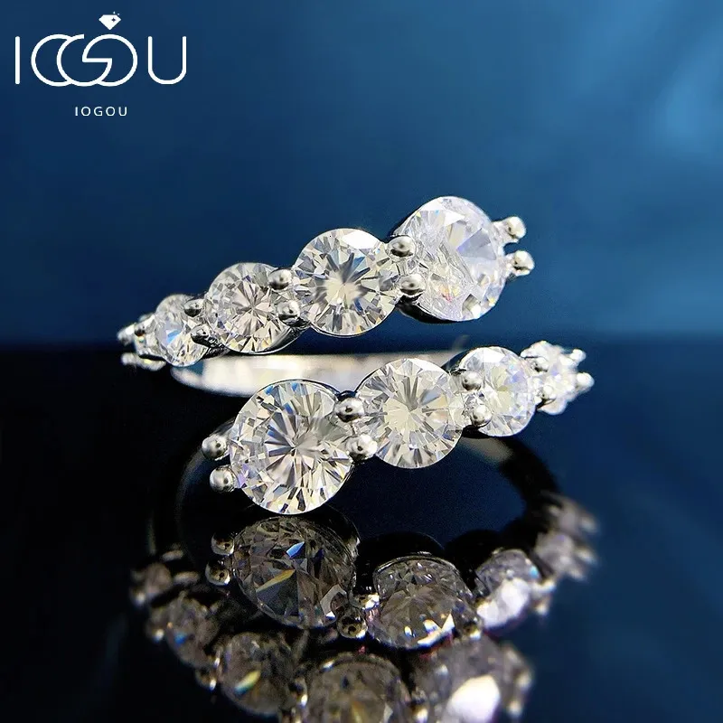 326CTTW Wszystkie pierścienie Gra Woman Blawling Diamond Wedding Połącz rocznicowy pierścionek zaręczynowy 925 Srebrny biżuteria 240313