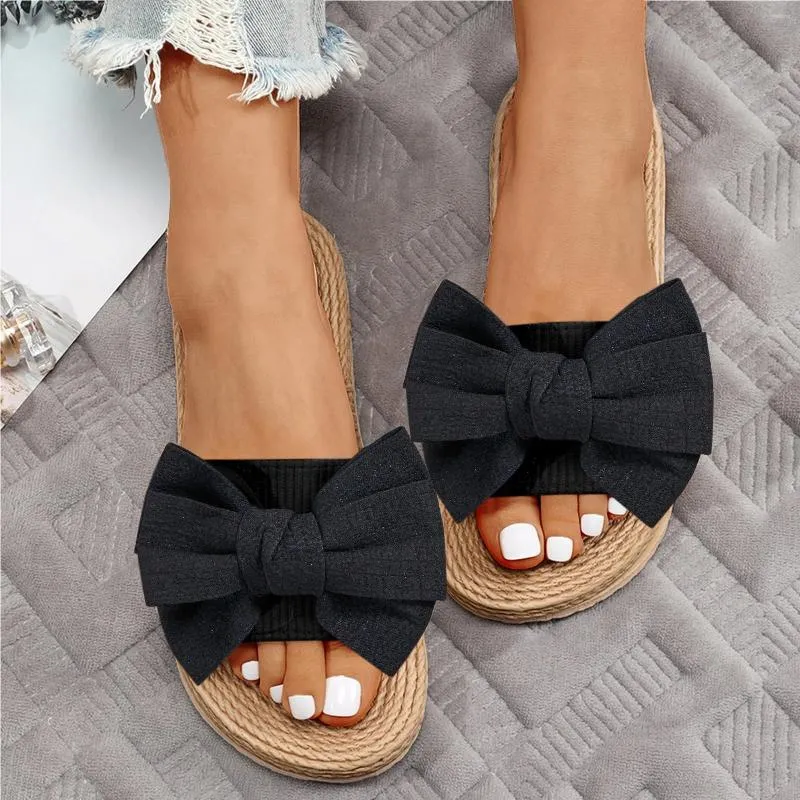 Sandalen Damen Flache Strandschleifen Hausschuhe Slip On Fashion Woman Sunmm Plus Size Schuhe