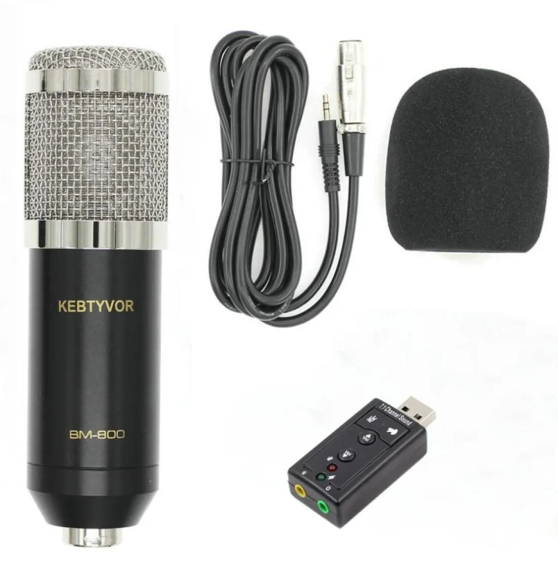 Profissional condensador o 3.5mm com fio bm800 estúdio microfone gravação vocal ktv karaokê microfone para computador 8570480