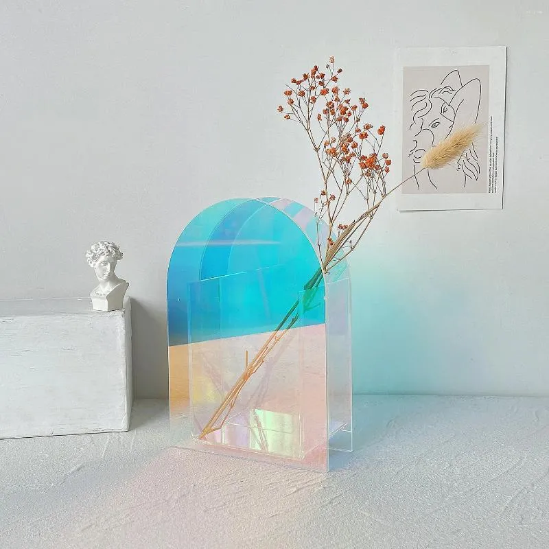 Wazony kreatywny art deparowany kwiat hydroponiczny aranżacja ins styl wazonu akrylowy