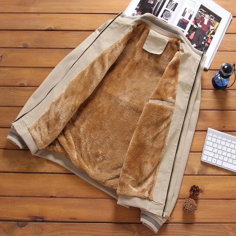 Winter Fleece Jacket Men Coat Jackets Solid