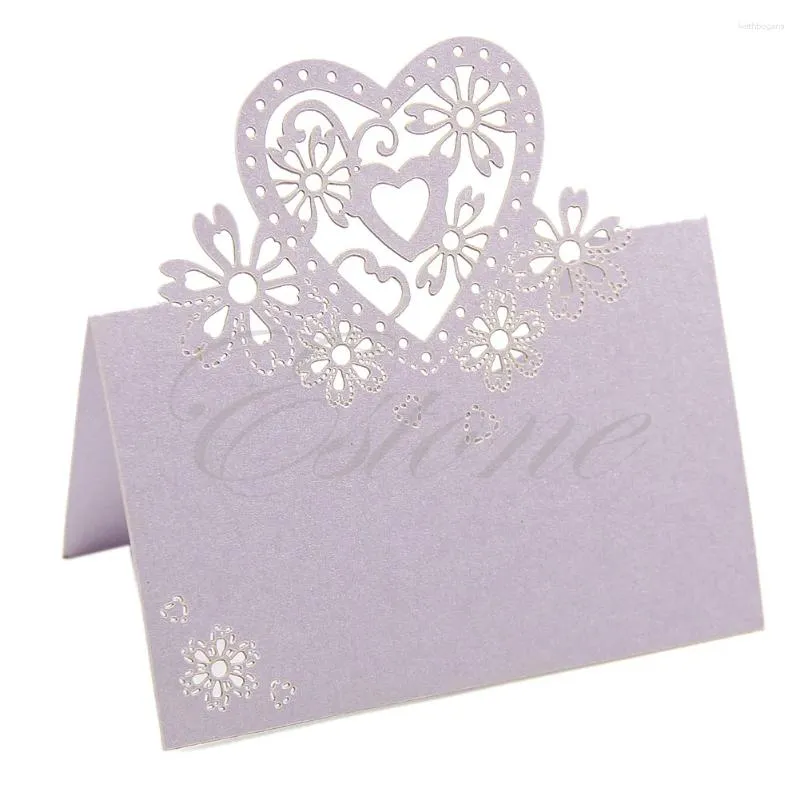 Party Decoration 85AC 50 Pcs Love Heart Cut Wedding Table Name Place Cards Favor Decor
