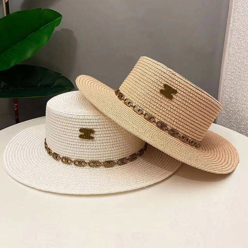 Chapeaux à larges bords Chapeaux tressés d’été Chapeaux de créateurs Chapeaux de plage pour femmes Chapeaux Panama tressés en paille faits à la main Chapeaux vintage de voyage d’été