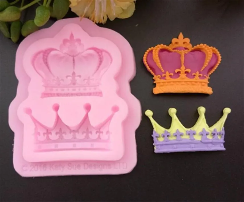 Ny Dining Royal Crown Silicone Fandont Mold Silica Gel Molds Crowns Chocolate Molds Candy Mold Wedding Cake Decorating Tools6917692