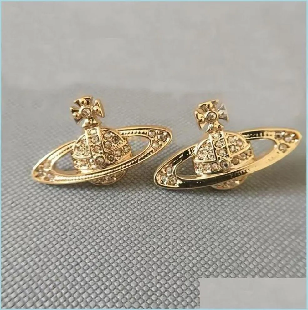 Urok Luksusowe kolczyki modowe Designer Design Drandies Premium Earring 18 K pozłacane Diamond Party Wedding Engageme DHVSE221T3439501