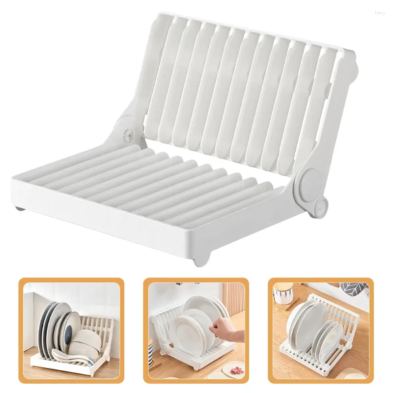 Kitchen Storage Foldable Dish Drain Rack Bowl Holders Home Drying Racks Simple Drainers For Pp Folding