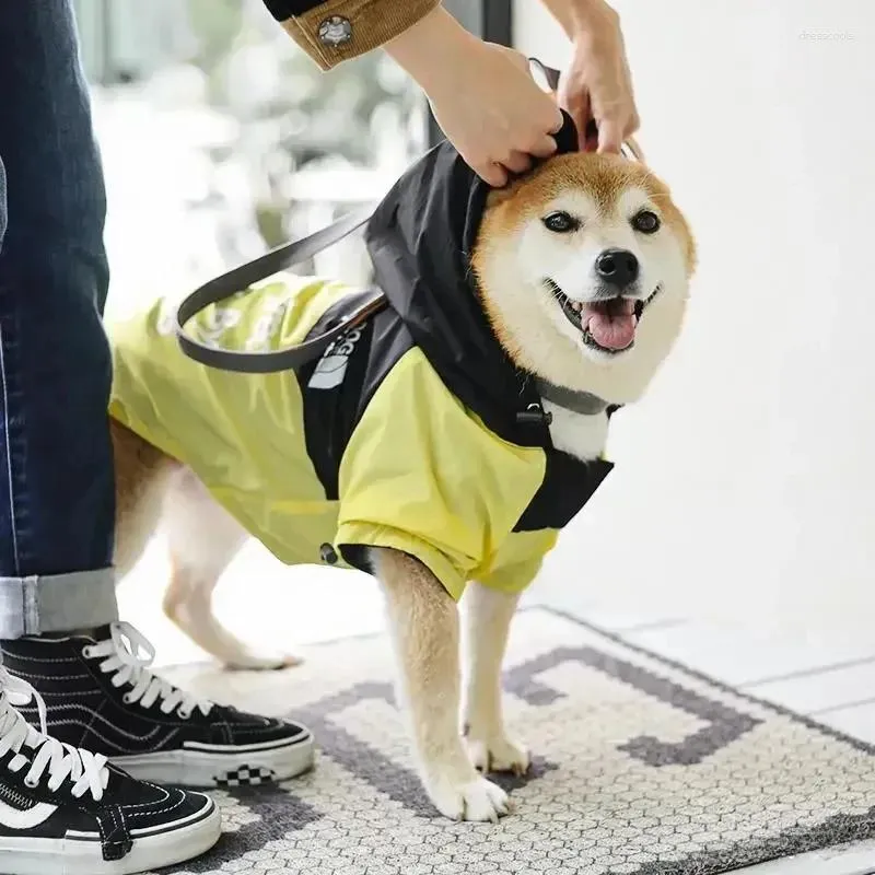 Köpek giyim köpek kapüşonları yağmurluk moda ceket yağmurluk büyük orta orta küçük köpekler kostüm için sıcak hava geçirmez sweatshirt