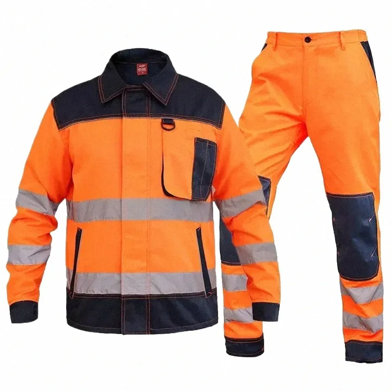 thumbnail image 2 of TuTu Safety Orange High Visibility Rain Suit: Jacket And Pants Set (Men's S To 3X) 2 of 5