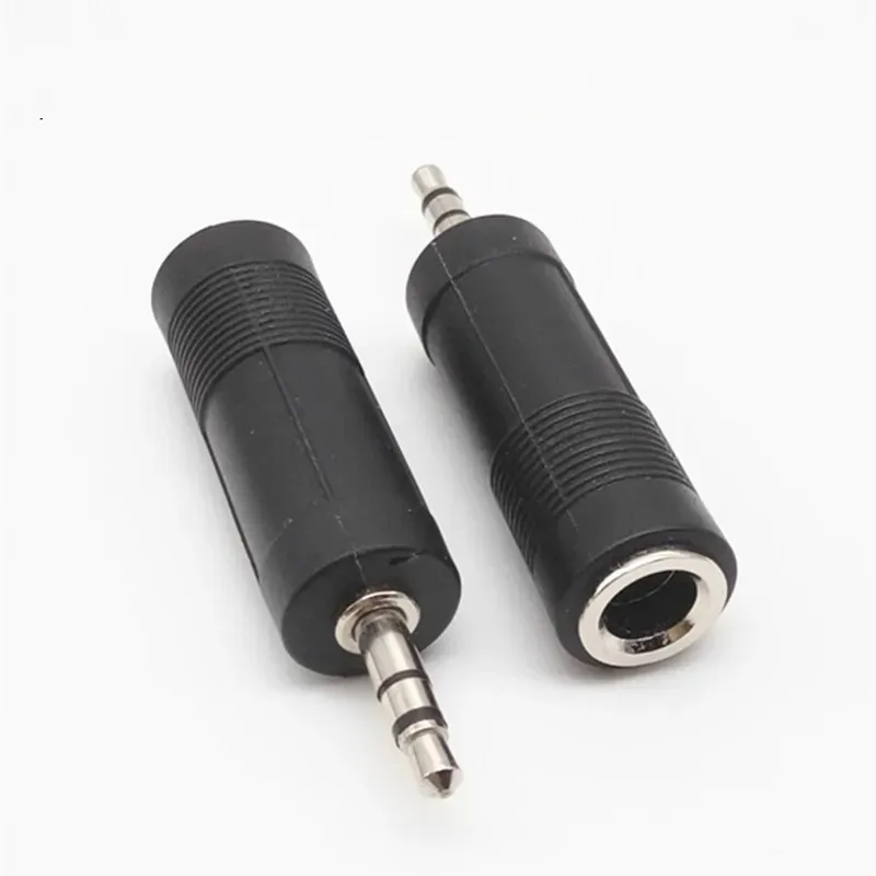 2024 3,5 Double Rotor 6.5 Adaptateur 3.5 Révolution 6.5 Femelle 6.5 Femelle à 3,5 Convertisseur de signal audio masculin petit en grand pour audio