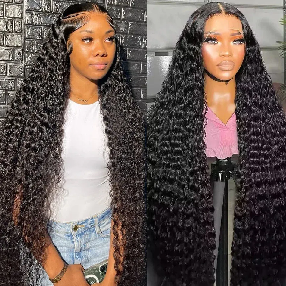 Le Mythe 220 Density Deep Wave 30 40 Zoll 13x4 Lace Front Echthaar 13x6 Lace Frontal Perücke HD Transparent Brasilianisches Haar Frau 240314