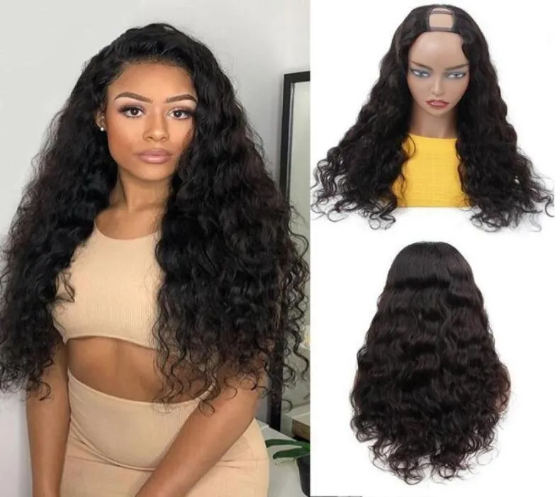 2022 New Brazilian Wave Deep Wave u جزء من المستعارين للنساء 150 كثافة موجة فضفاضة Middle U شكل شعر مستعار Gluely حلم الملكة H8956292