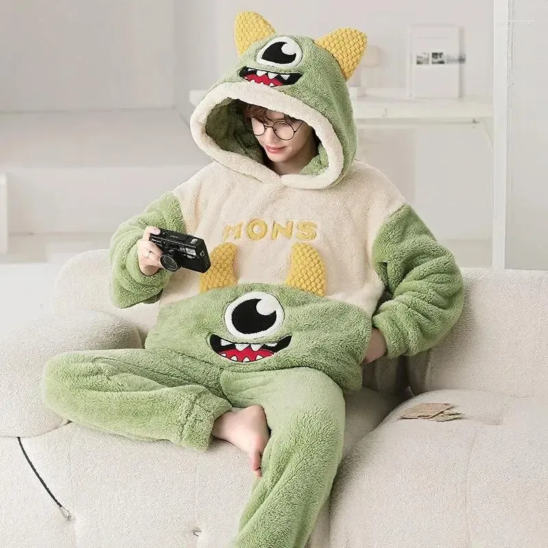 Ropa De Dormir Para Hombre Pijamas De Dibujos Animados Sudaderas Con Capucha De Anime Para Invierno Conjuntos Calidos A Juego Pijama Familiar Ropa De Casa Suave Pijamas Para Hombre De 30 96 DHgate