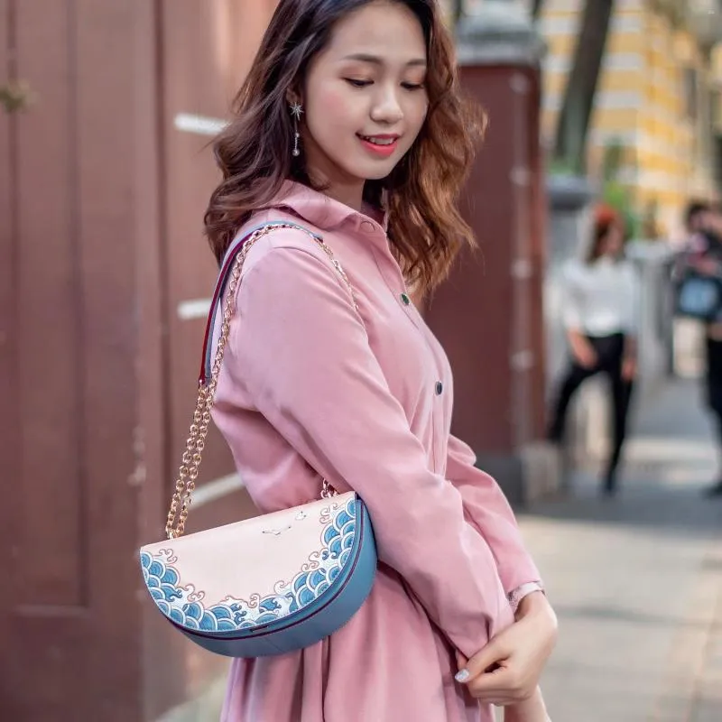 Shoulder Bags 24x13CM Women's Handbags Original Handmade Bag Customized Messenger Genuine Leather Women A6998