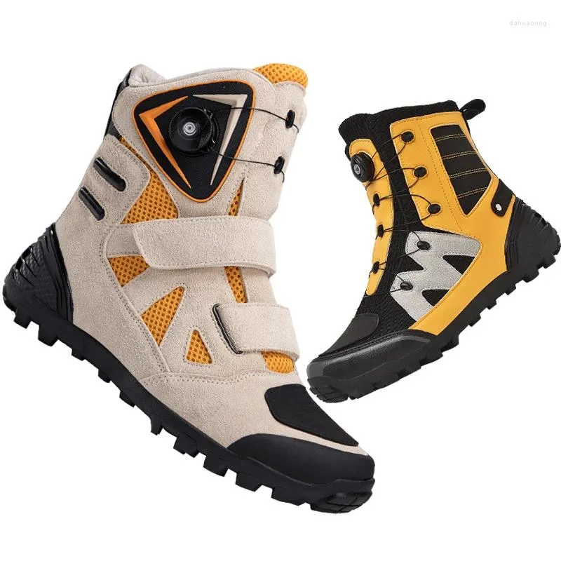 Cycling Shoes Men's Outdoor Motorcycle Riding Anti-slip Wear-resistant Boots Size 39-46 Locomotive