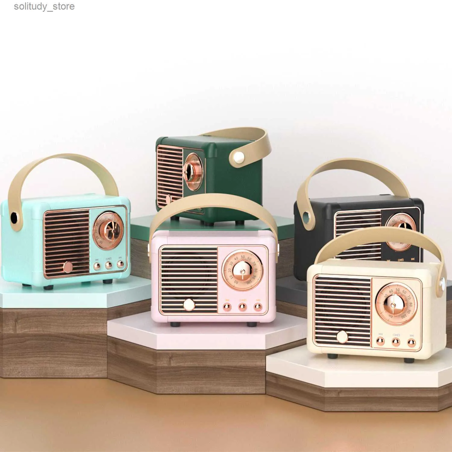 Portable Speakers Retro Bluetooth Speaker HM11 Classical Player Sound Stereo Portable Vintage Travel Bass Mini Wireless Speakers With Retail Box Q240328