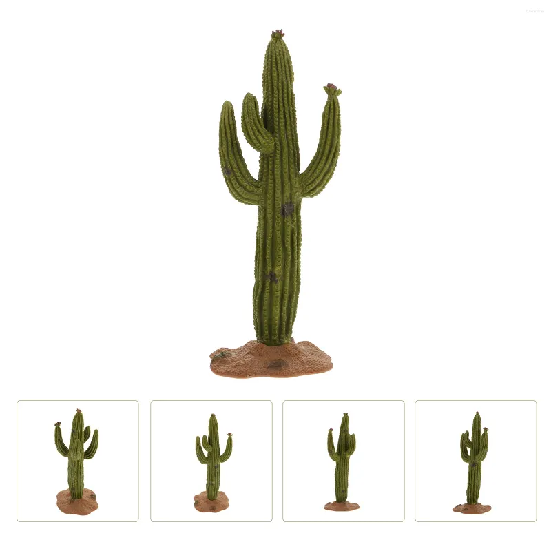 Fiori decorativi Modello di pianta verde del deserto Realistico Accessori per scrivania da ufficio Decorazioni per decorazioni di cactus da tavolo con sabbia