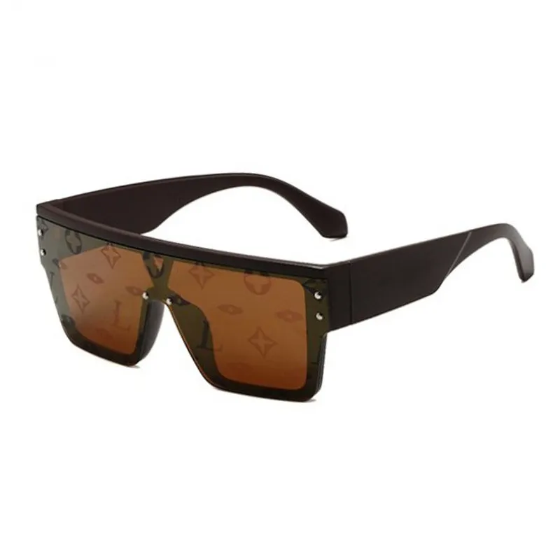 Gafas de sol de diseñador para hombre Gafas de sol para mujer Gafas de sol elípticas retro Estrella del mismo tipo 1583 Gafas de sol UV Gafas simples Lente de montura grande L Gafas de sol para el hogar Café