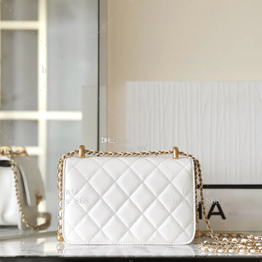 Genuine Leather Mini Flap Bag Diamond Lattice From Hdbags_868