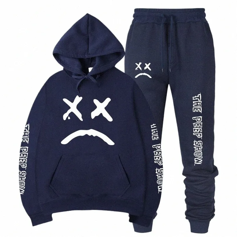 Nouveaux hommes et femmes ensembles sweat à capuche et pantalon 2 pièces hip hop fi punk rock gothique pantalons de survêtement costumes streetwear ensemble y2Kk #