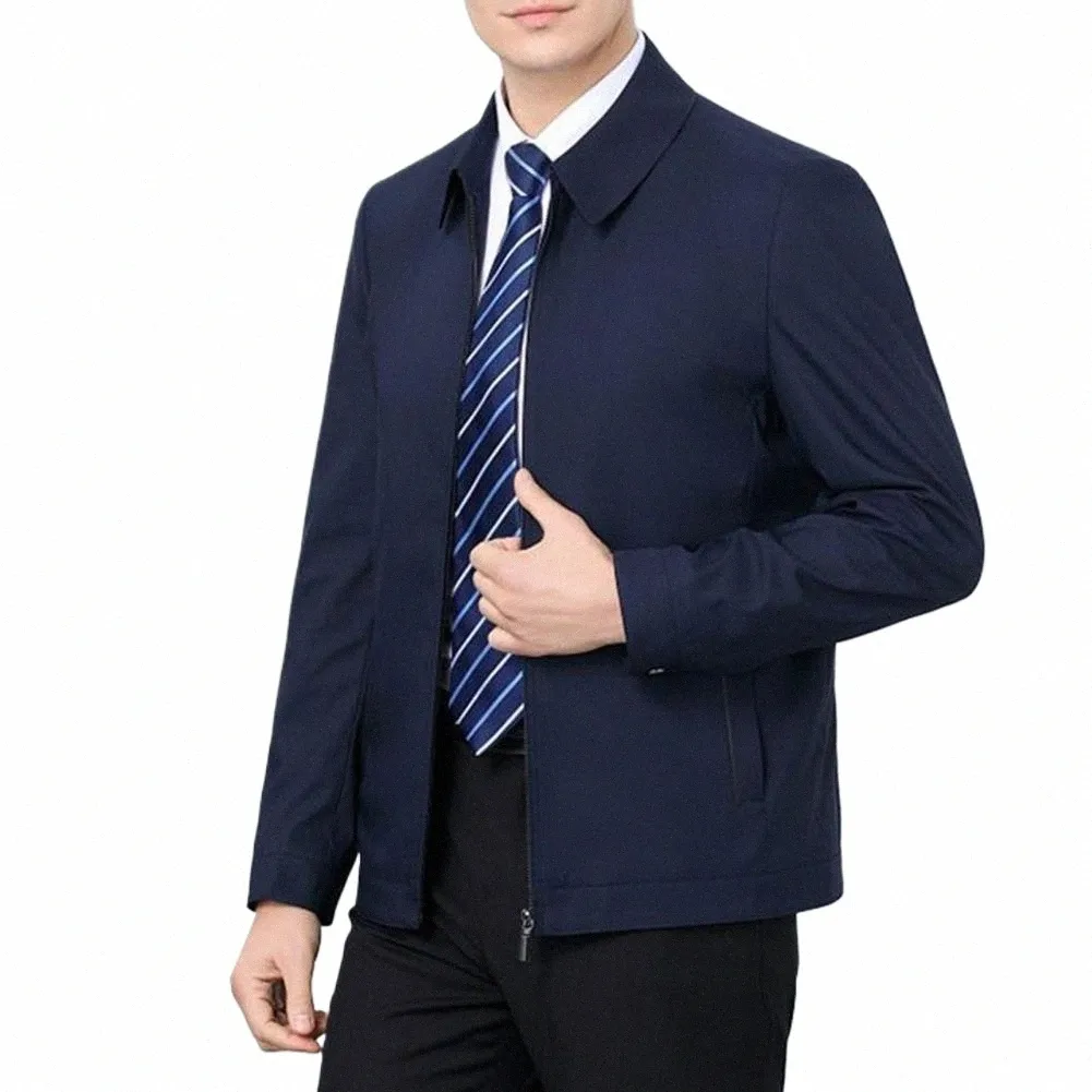 Mens Spring Autumn Lightweight Jacket Casual Business Style